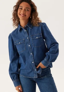 GANT Reg Puff Sleeve Denim Shirt