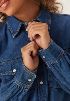 GANT Reg Puff Sleeve Denim Shirt