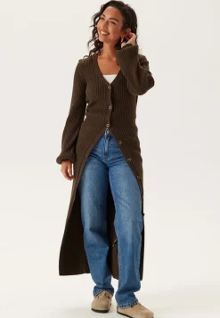 BUBBLEROOM Rib Knitted Cardigan Dress