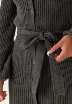 BUBBLEROOM Rib Knitted Cardigan Dress