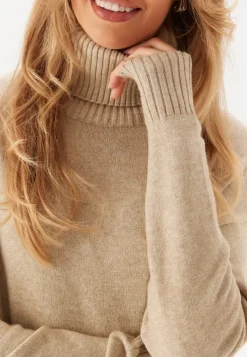 VILA Rill Roll Neck L/S Midi Dress