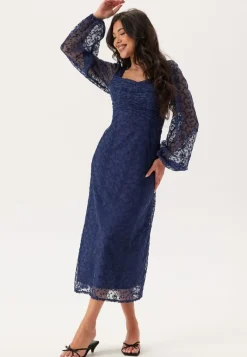 Bubbleroom Occasion Ruched L/S Midi Dress