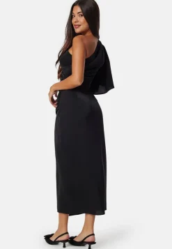 Bubbleroom Occasion Ruched One Shoulder Midi Dress