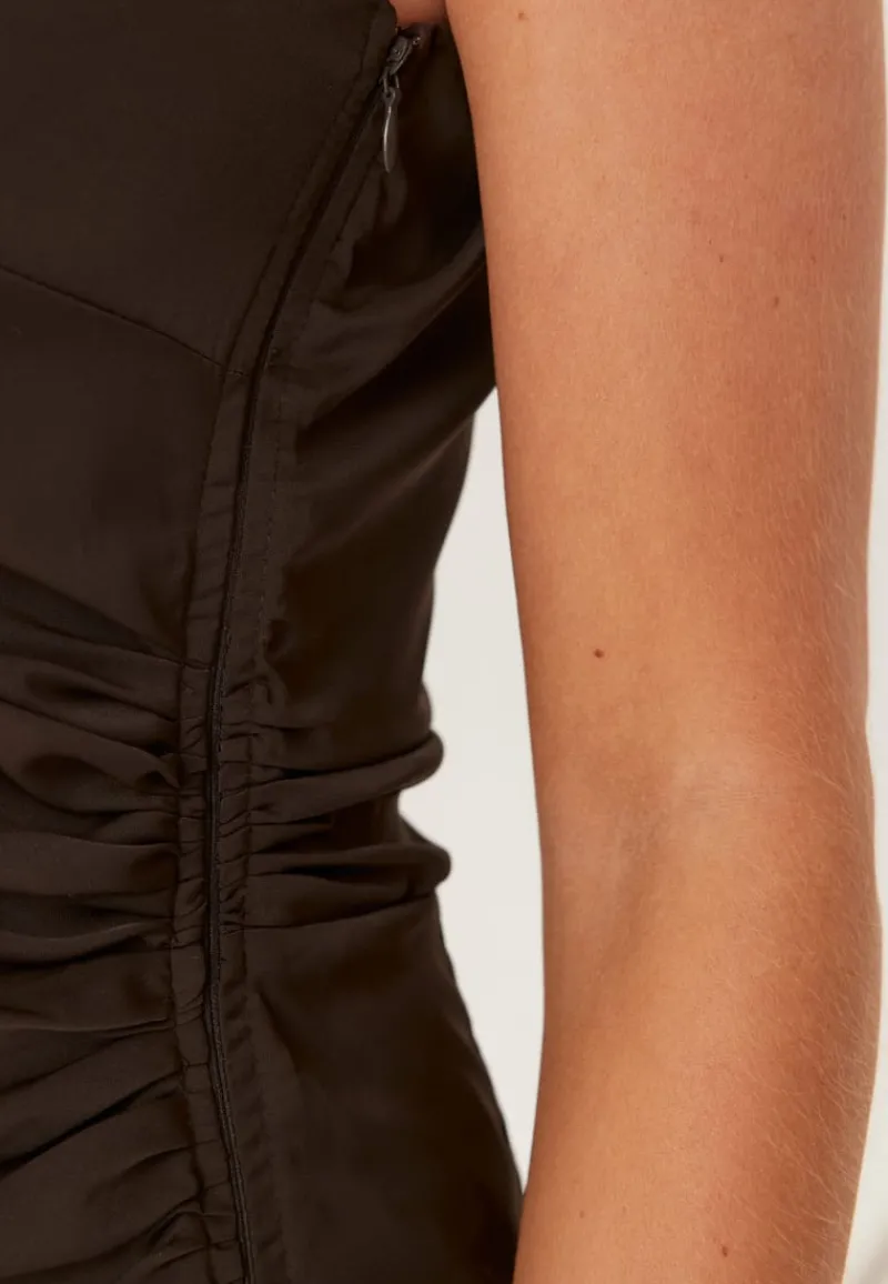 Bubbleroom Occasion Ruched One Shoulder Midi Dress