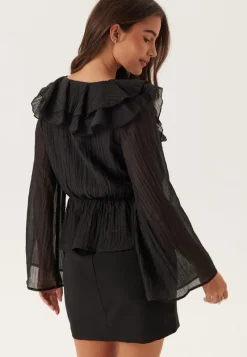 BUBBLEROOM Ruffle Wide Sleeve Blouse