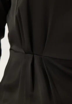 Bubbleroom Occasion Satin High Collar Midi Dress