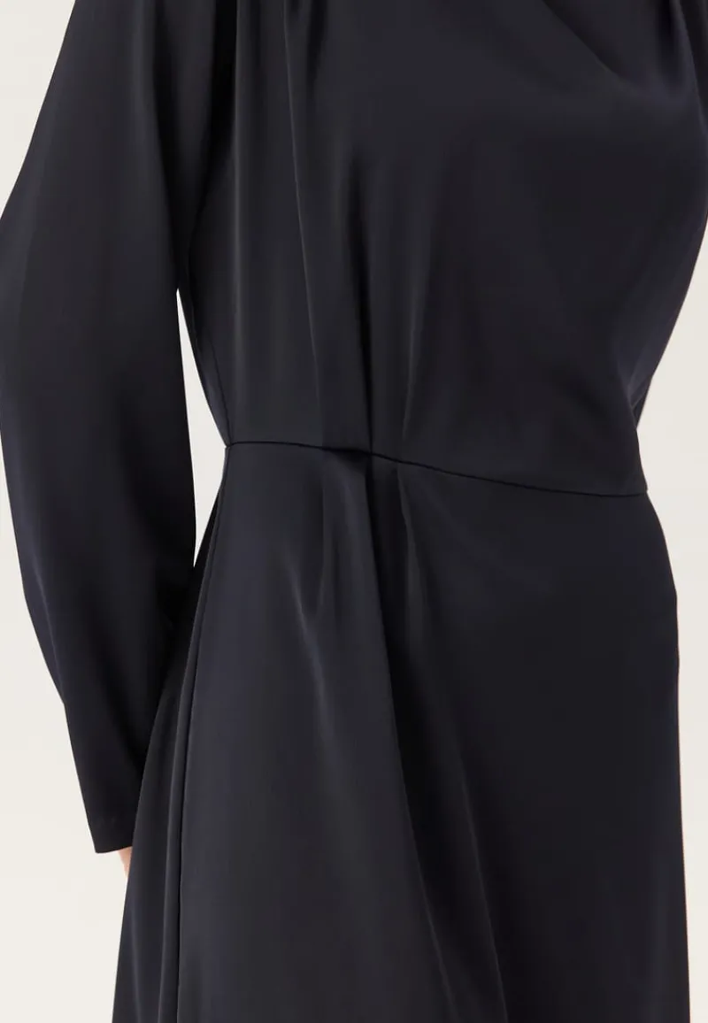 Bubbleroom Occasion Satin High Collar Midi Dress