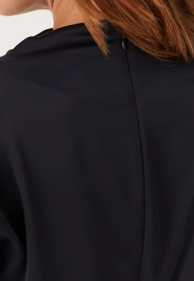 Bubbleroom Occasion Satin High Collar Midi Dress