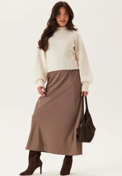 BUBBLEROOM Satin Midaxi Skirt