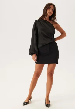 BUBBLEROOM Satin One Shoulder Blouse