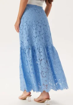 BUBBLEROOM Scalloped Lace Edge Maxi Skirt