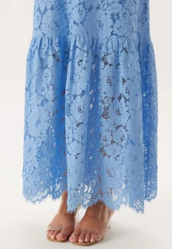 BUBBLEROOM Scalloped Lace Edge Maxi Skirt