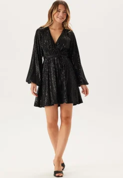 Bubbleroom Occasion Sequin Balloon Sleeve Dress