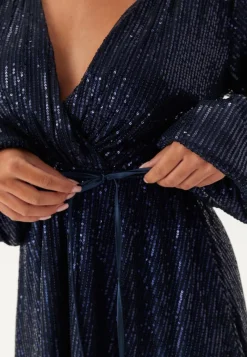 Bubbleroom Occasion Sequin Balloon Sleeve Dress