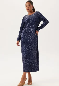 Happy Holly Sequin Long Midi Dress