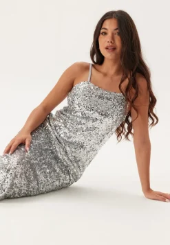 BUBBLEROOM Sequin Strap Dress