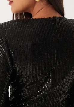 Bubbleroom Occasion Sequin Wrap Dress