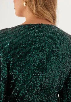 Bubbleroom Occasion Sequin Wrap Gown