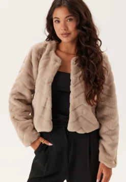 Chiara Forthi Short Party Faux Fur Jacket
