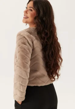 Chiara Forthi Short Party Faux Fur Jacket