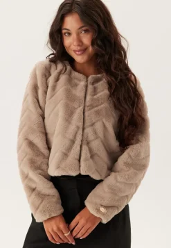 Chiara Forthi Short Party Faux Fur Jacket