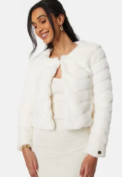 Chiara Forthi Short Party Faux Fur Jacket