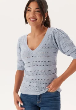 Happy Holly Short Sleeve Knit Sweater