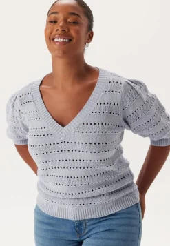 Happy Holly Short Sleeve Knit Sweater