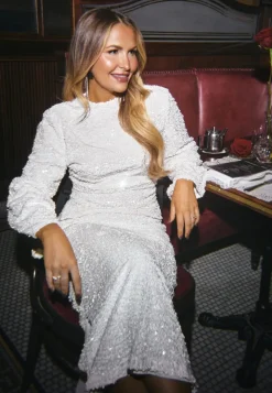 Bubbleroom Occasion Side Slit Sequin Top