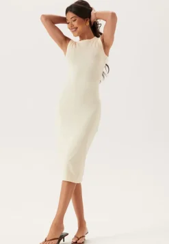 Calvin Klein Jeans Sl Ctn Contour 1x1 Rib Ss Midi Dress