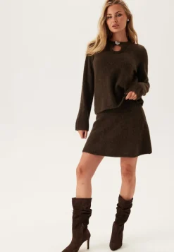 SELECTED Slflulu Brushed Ls Knit Keyhol