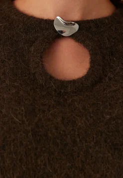 SELECTED Slflulu Brushed Ls Knit Keyhol