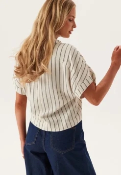 SELECTED Slfviva Ss Striped Cropped Sun