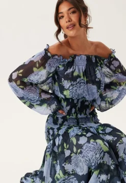 Bubbleroom Occasion Smock Off Shoulder Maxi Dress