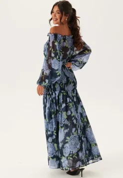 Bubbleroom Occasion Smock Off Shoulder Maxi Dress
