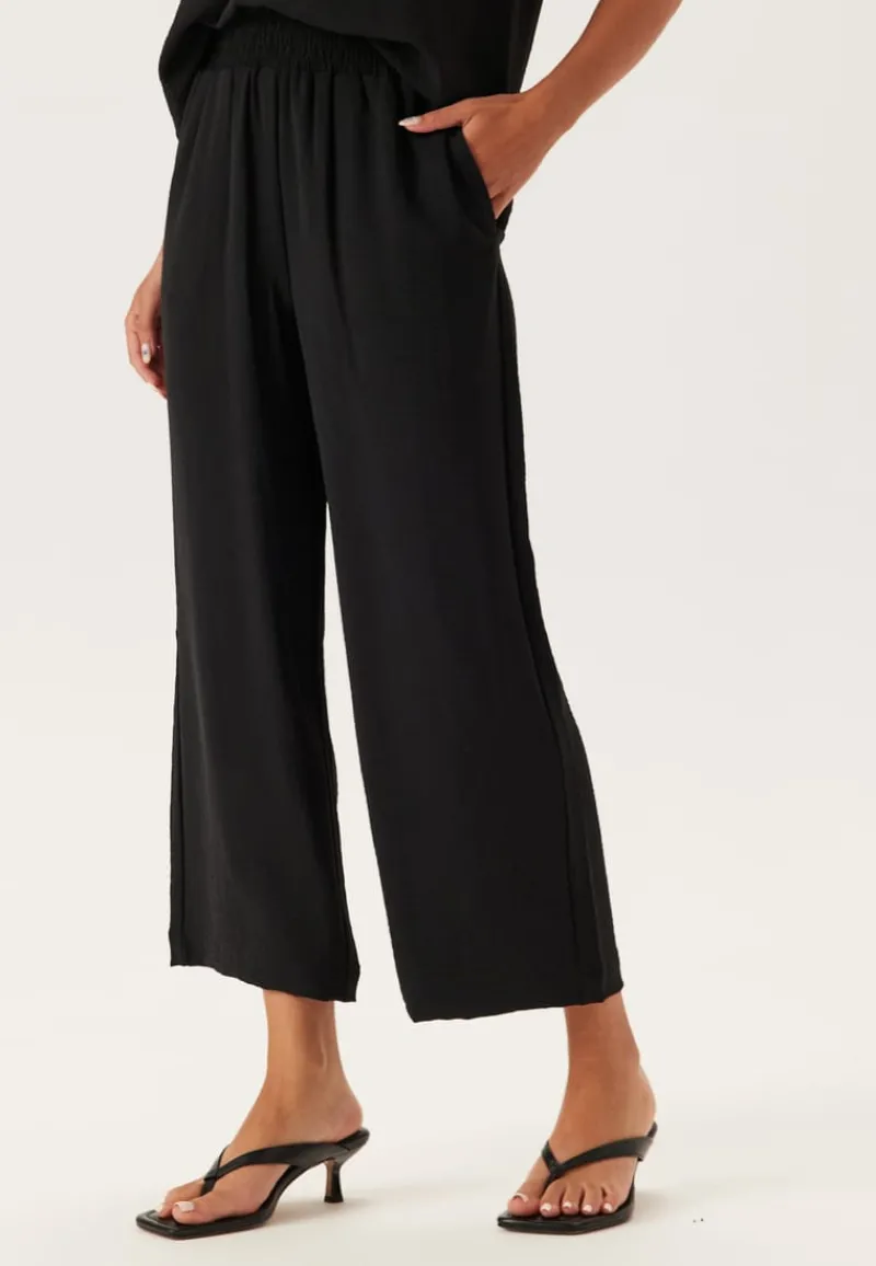 BUBBLEROOM Smock Waist Ankle Trousers