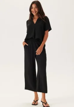 BUBBLEROOM Smock Waist Ankle Trousers