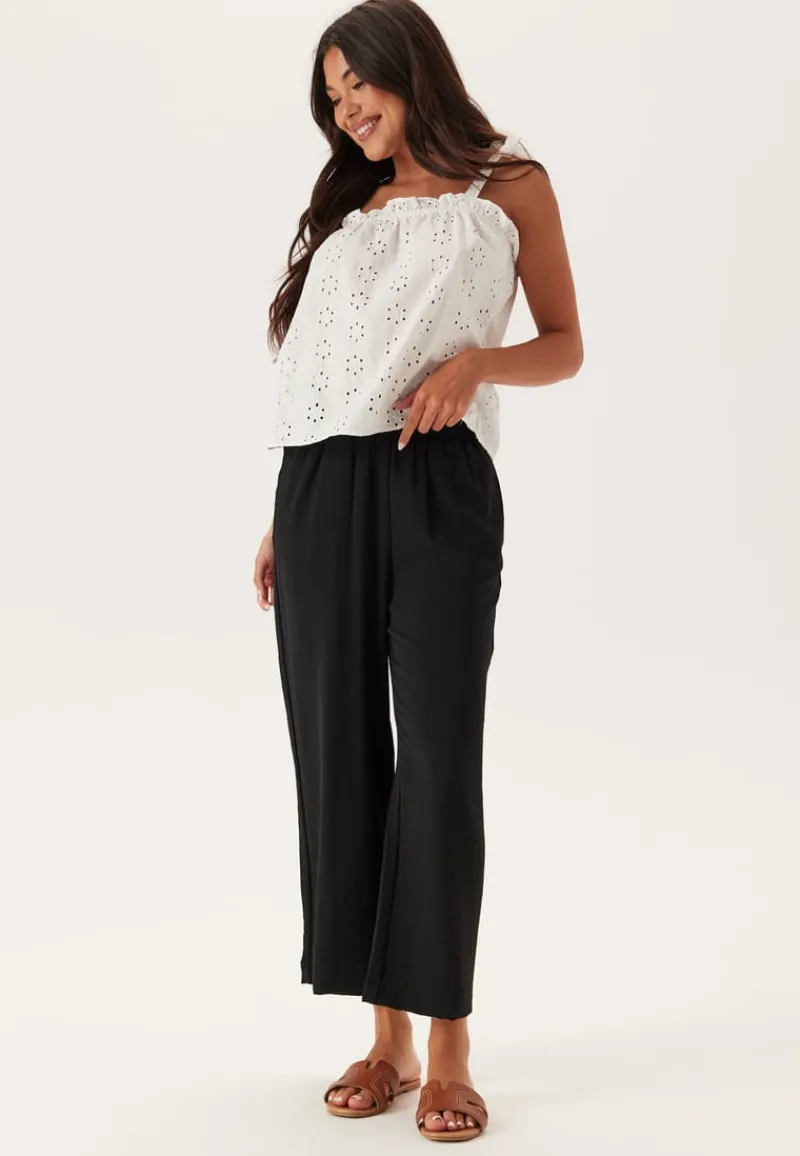 BUBBLEROOM Smock Waist Ankle Trousers