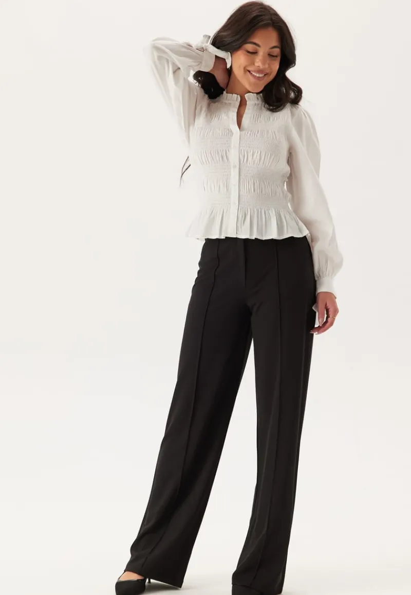 BUBBLEROOM Soft Suit Straight Trousers