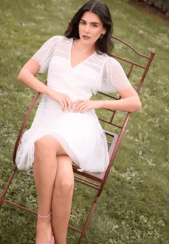 Bubbleroom Occasion Sonia Mesh Frill Dress