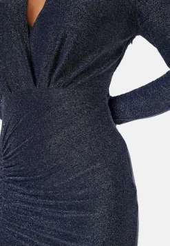 Bubbleroom Occasion Sparkling Ruched Slit Gown