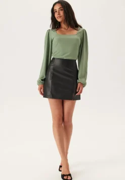 BUBBLEROOM Square Neck Balloon Sleeve Top