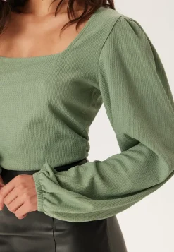 BUBBLEROOM Square Neck Balloon Sleeve Top