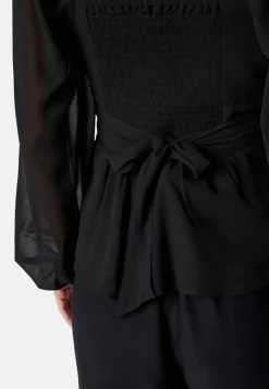 BUBBLEROOM Square Neck L/S Georgette Blouse