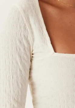 BUBBLEROOM Square Neck Peplum Top