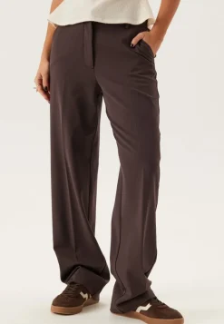 BUBBLEROOM Straight High Waist Suit Trousers