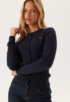 GANT Stretch Cotton Cable Cardigan