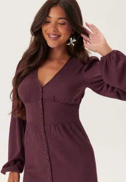 BUBBLEROOM Structure Button Midi Dress