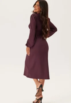 BUBBLEROOM Structure Button Midi Dress