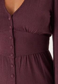 BUBBLEROOM Structure Button Midi Dress